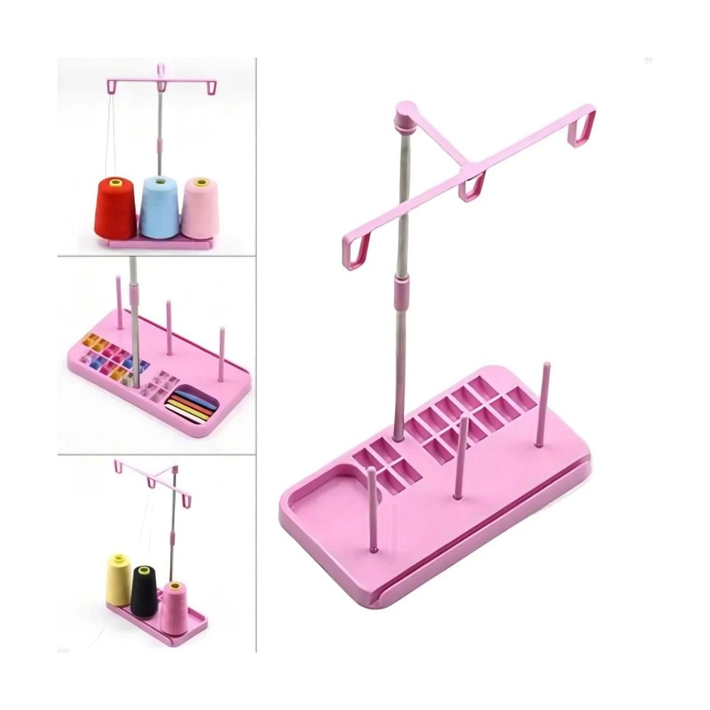 Porta Fio Suporte Carretel 3 Cones para Máquina de Costura