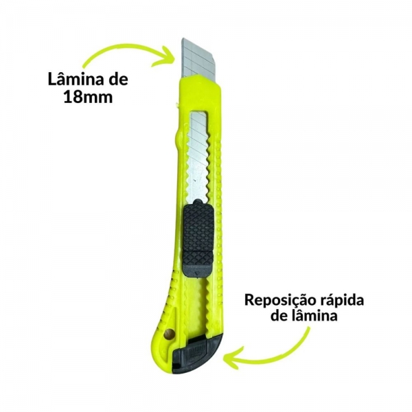 Estilete Tradicional 18mm para Tecido e Corte Preciso