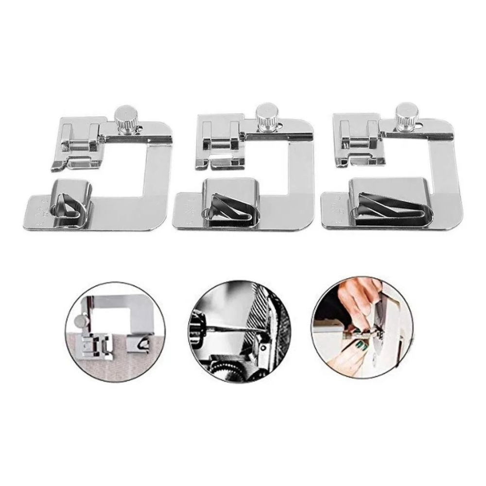 Calcador para Costura de Barra e Bainha 10mm, 19mm ou 25mm