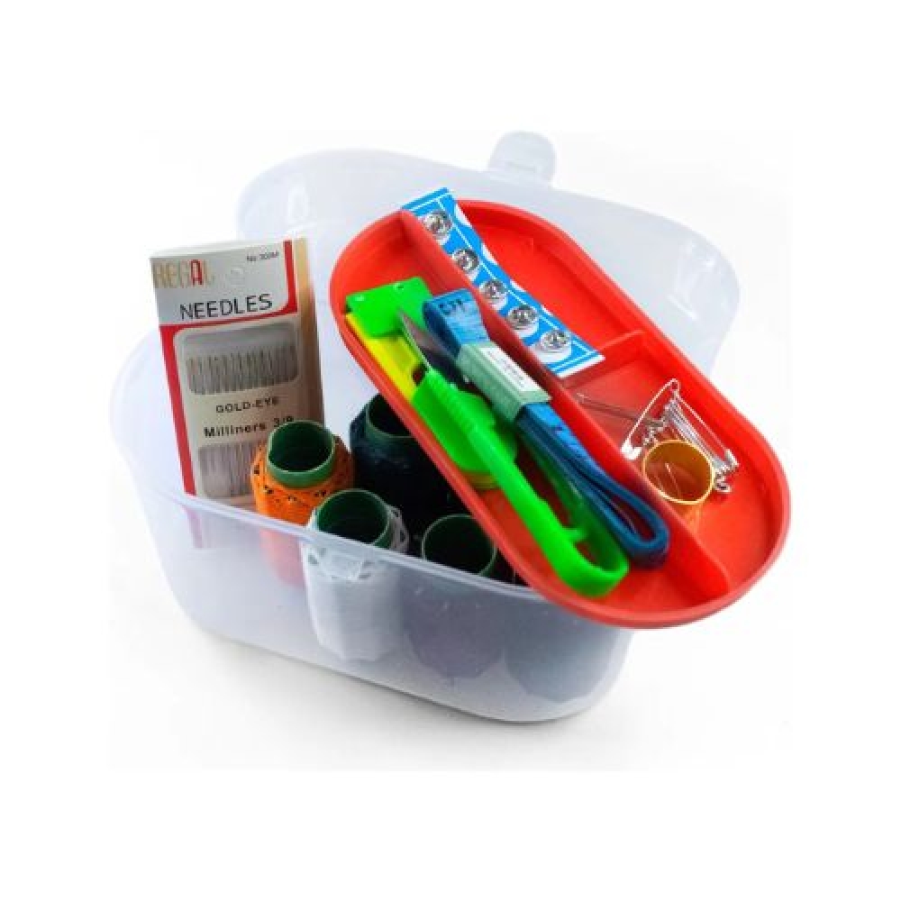 Kit de Costura Completo com Maleta – Linhas, Tesoura e Agulhas
