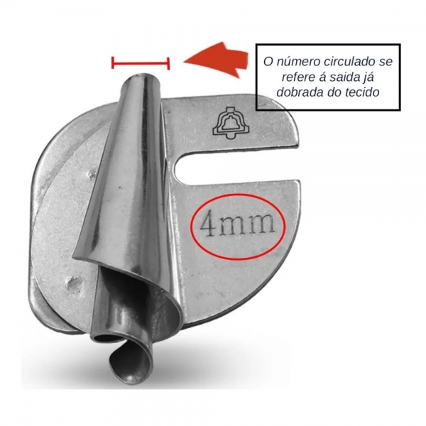 Aparelho Barra Bainha Caracol Q.X.YUN para Máquina Reta 5mm a 10mm