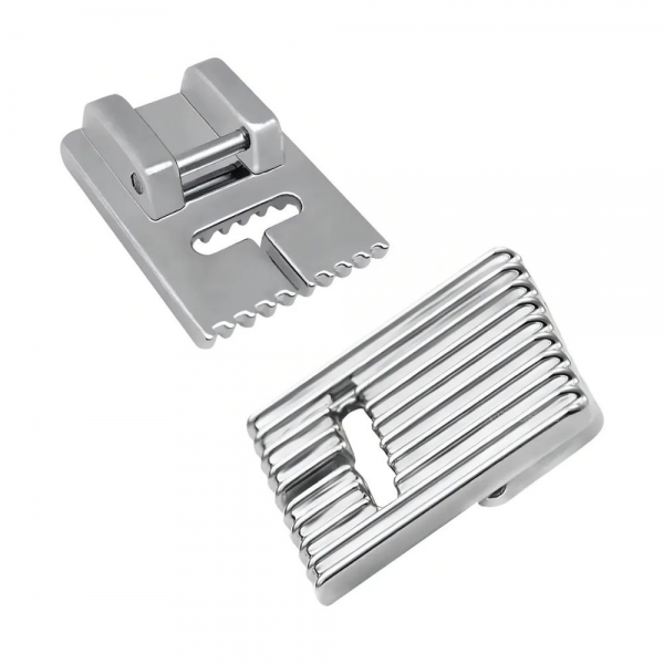 Calcador para Frisos e Nervuras em Máquina de Costura Doméstica