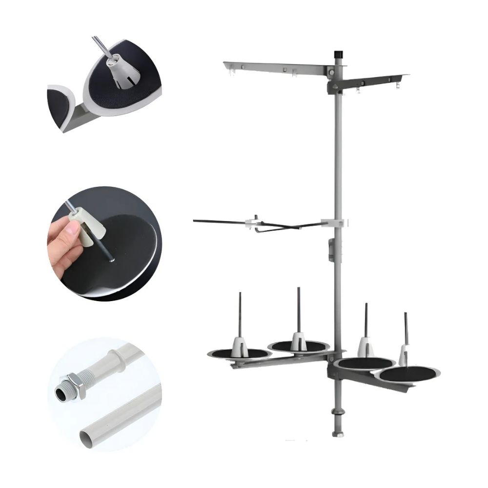 Porta Fio 4 Cones para Máquina de Costura Industrial