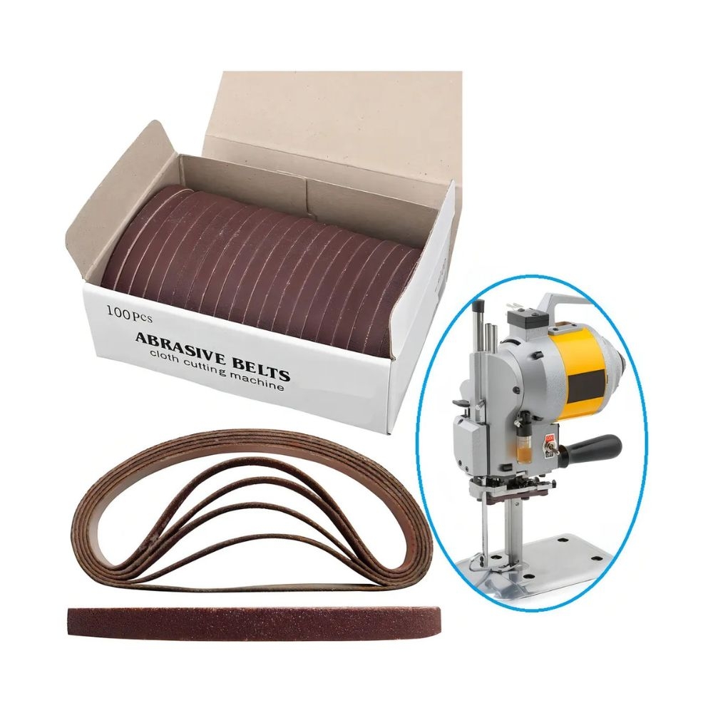 Caixa com 100 Lixas Abrasivas KM para Máquina de Corte Têxtil 6 a 12”