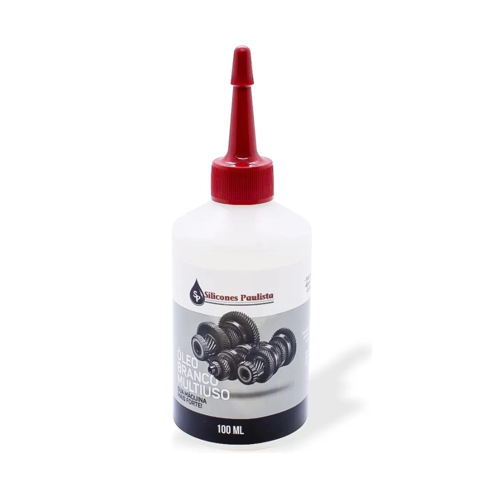 Óleo Branco Multiuso Silicones Paulista 100ml para Máquinas de Costura