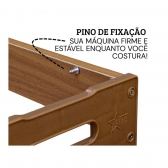 Caixa Base de Madeira para Máquina de Costura Doméstica