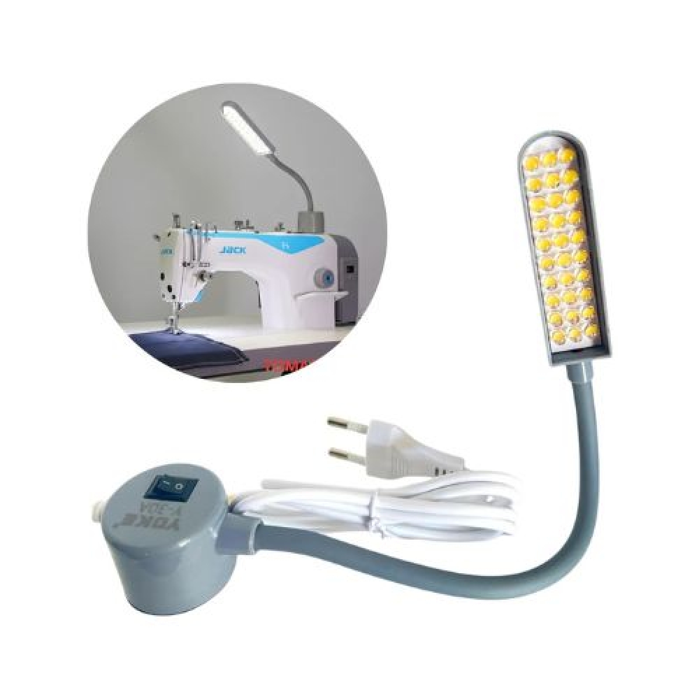 Luminária 30 LEDs Yoke Bivolt para Máquina de Costura – Haste Flexível