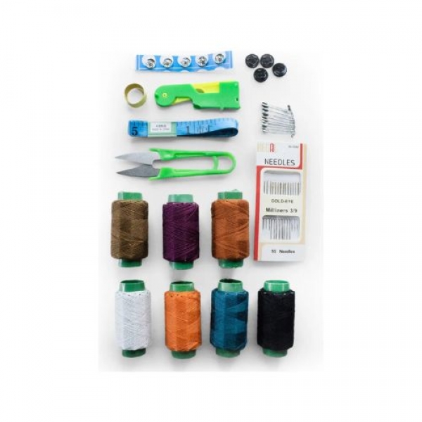 Kit de Costura Completo com Maleta – Linhas, Tesoura e Agulhas