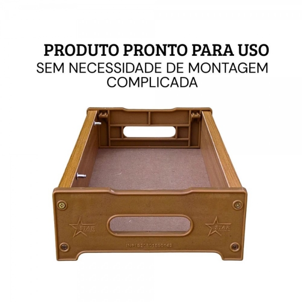 Caixa Base de Madeira para Máquina de Costura Doméstica